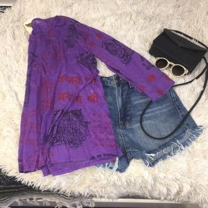 NWT Karma Circle Purple Boho Top